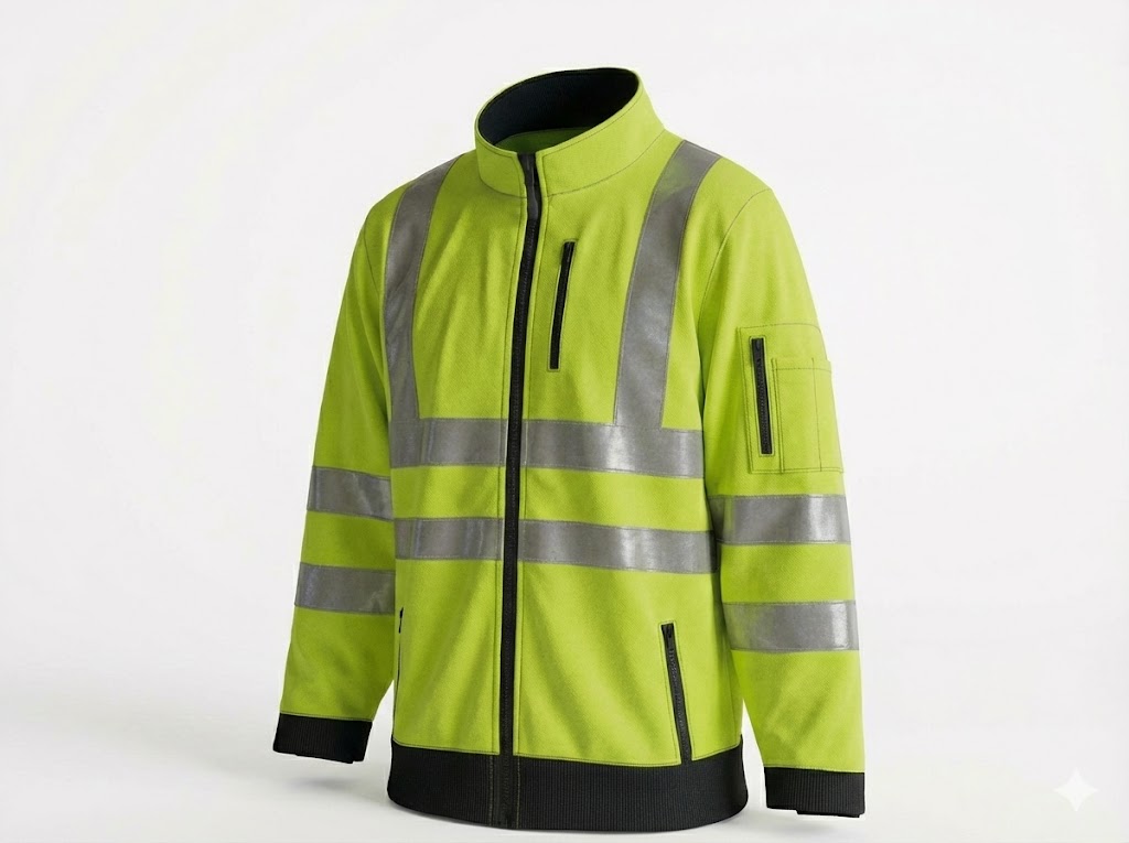 Lime Green High-Visibility Safety Softshell Jacket